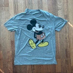 Disney Mickey Mouse T-Shirt Gray Womens XL Short Sleeve Big Mickey